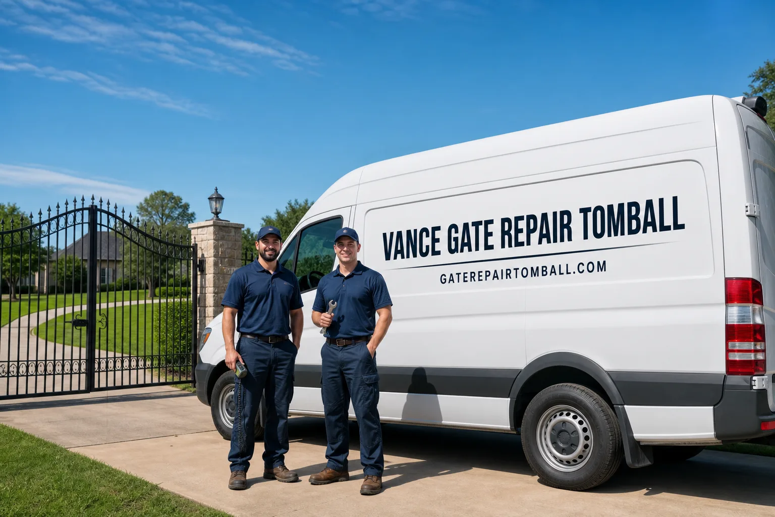 Vance Gate Repair Tomball gate repair service vehicle and crew in Tomball, TX